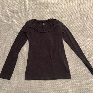 Charcoal Long Sleeve Top